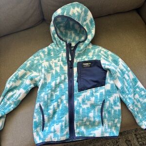 L.L. Bean Kids' Teal and White fleece